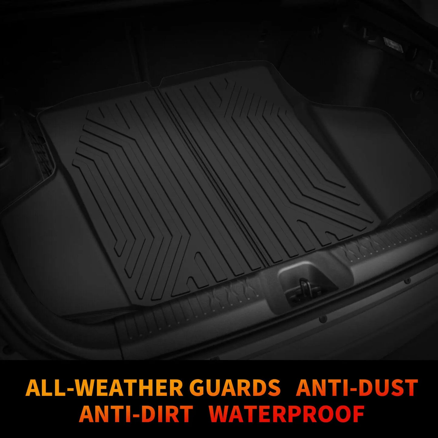 YITAMOTOR Floor Mats Set for 2023-2025 Honda Accord / 2022-2024 Honda Civic, All-Weather TPE Floor Mats & Cargo Trunk Liners, Black