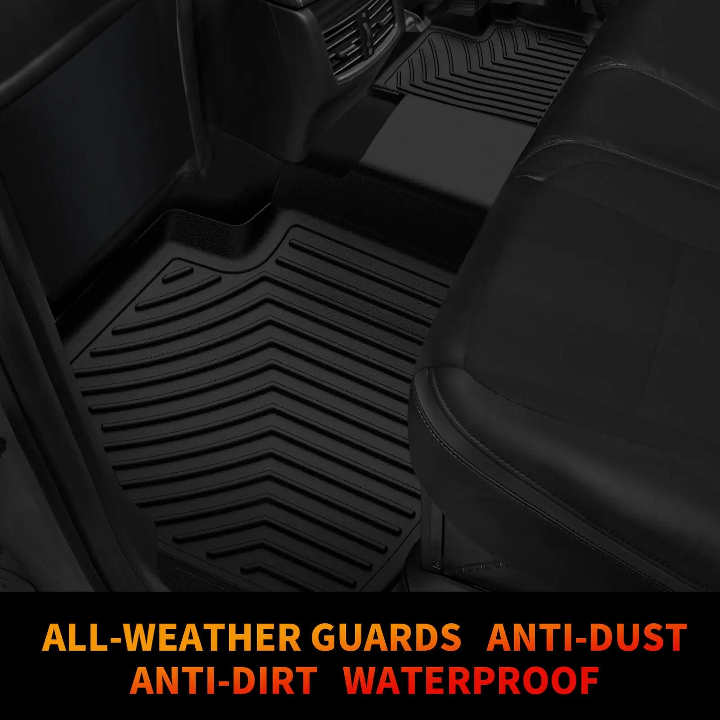 YITAMOTOR Floor Mats Set for 2023-2025 Honda Accord / 2022-2024 Honda Civic, All-Weather TPE Floor Mats & Cargo Trunk Liners, Black