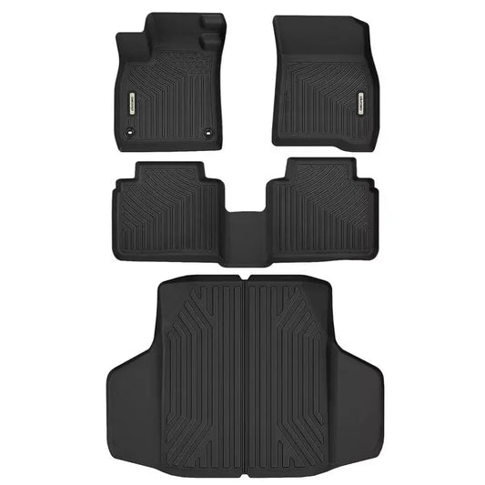YITAMOTOR Floor Mats Set for 2023-2025 Honda Accord / 2022-2024 Honda Civic, All-Weather TPE Floor Mats & Cargo Trunk Liners, Black